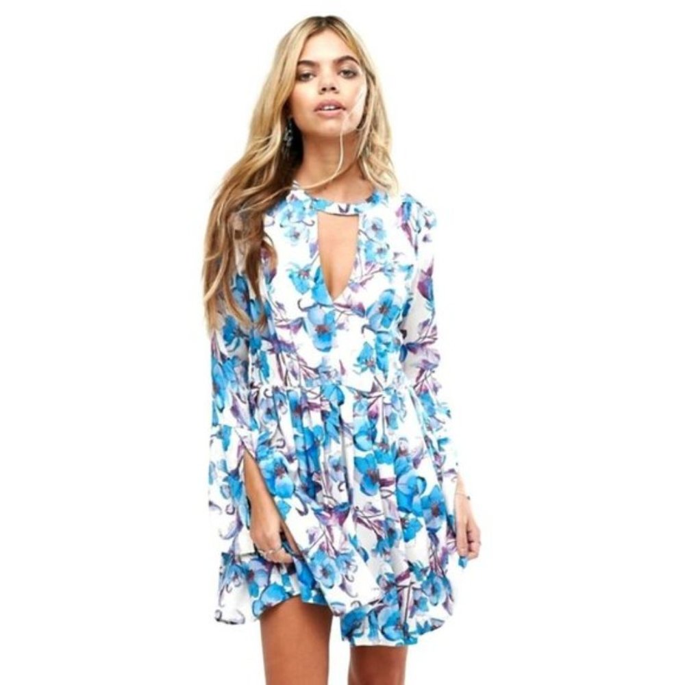 (SOLD) Free People Multicolored Floral Tegan Mini - Picture 1 of 11